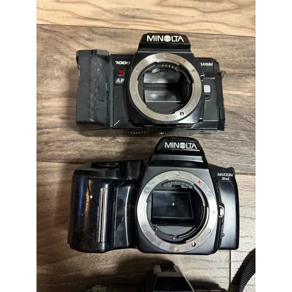 Vintage Minolta Camera Lot Parts Only  3xi, 7000, 7000 And 5000 Bundle